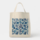 Blue Paisley Tote Bag for Women トートバッグ (裏面)