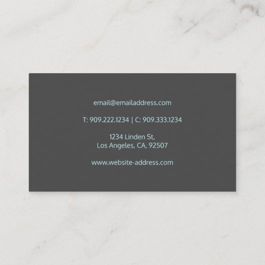 Blue Palm Treeロゴ名刺 名刺 (裏面)