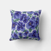 Blue Pansy Flowers  クッション (裏面)