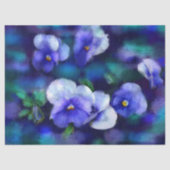 Blue Pansy Pansies Floral Flowers Decoupage 薄葉紙 (正面)