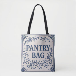 "BLUE PANTRY BAG" - シノワズリー トートバッグ