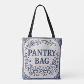 "BLUE PANTRY BAG" - シノワズリー トートバッグ (裏面)