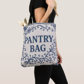 "BLUE PANTRY BAG" - シノワズリー トートバッグ (クローズアップ)