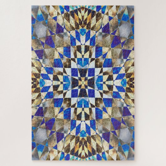 Blue Parquet ジグソーパズル (縦)