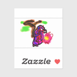 Blue parrot  シール