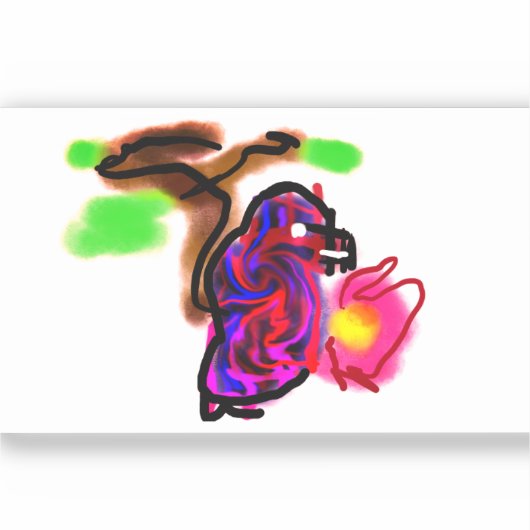 Blue parrot  シール (正面)