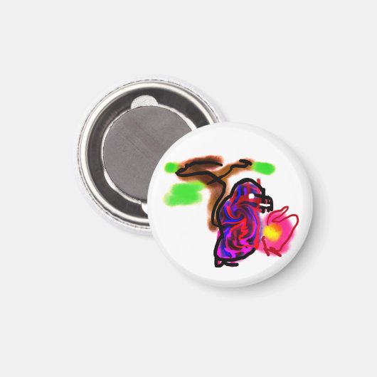 Blue parrot  マグネット (正面/裏面)