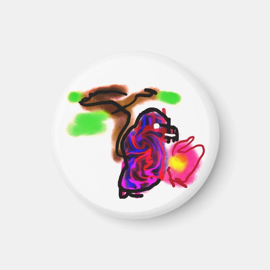 Blue parrot  マグネット (正面)