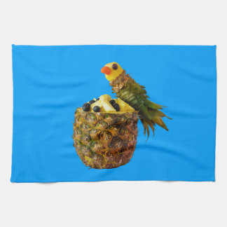 Blue parrot kitchen towel. キッチンタオル