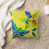 blue parrots クッション (ブランケット)