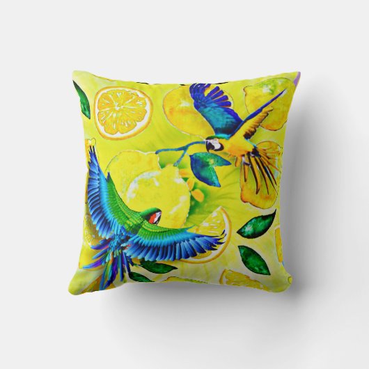 blue parrots クッション (裏面)