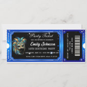  blue party ticket invitations  招待状 (正面)