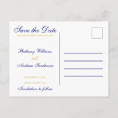 Blue Passport Travel日付の保存 案内ポストカード (裏面)