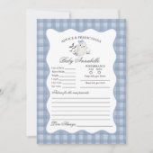 Blue Pastel Little Boo Ghost Advice for Baby Card 招待状 (正面)