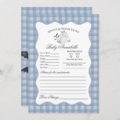 Blue Pastel Little Boo Ghost Advice for Baby Card 招待状 (正面/裏面)