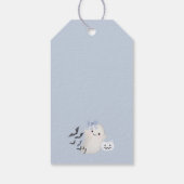 Blue Pastel Little Boo Ghost Birthday Party Favors ギフトタグ (裏面)