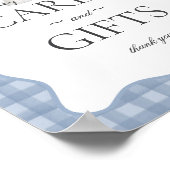 Blue Pastel Little Boo Ghost Cards & Gifts Sign ポスター (角)