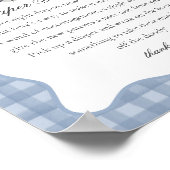 Blue Pastel Little Boo Ghost Diaper Thoughts Sign ポスター (角)