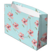 Blue Pastel Pattern Large Gift Bag ラージペーパーバッグ (裏面アングル)