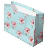 Blue Pastel Pattern Large Gift Bag ラージペーパーバッグ (正面アングル)