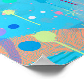 Blue Pastels Dream Abstract  ポスター (角)