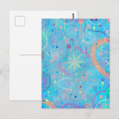 Blue Pastels Dream Abstract ポストカード (正面/裏面)