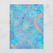 Blue Pastels Dream Abstract ポストカード (正面)