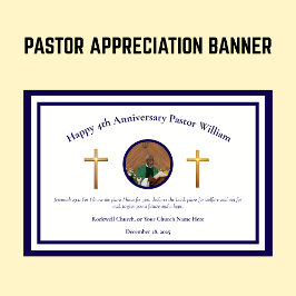 Blue Pastor Appreciation Church Anniversary Event  横断幕