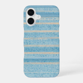 Blue Patchwork Stripe Phone Case iPhone 16ケース