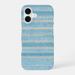 Blue Patchwork Stripe Phone Case iPhone 16ケース