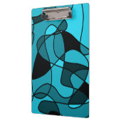 Blue Pattern 3リングや輪バインダーノート クリップボード (左)