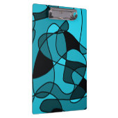 Blue Pattern 3リングや輪バインダーノート クリップボード (右)