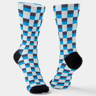 Blue pattern of Gray and Blue ソックス