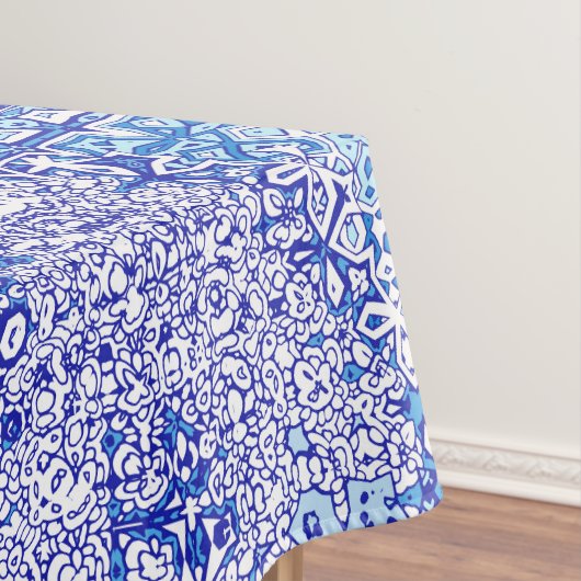 Blue pattern tablecloth for home decor テーブルクロス (インサイチュ)