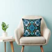 Blue Pattern Throw Pillow クッション (椅子)