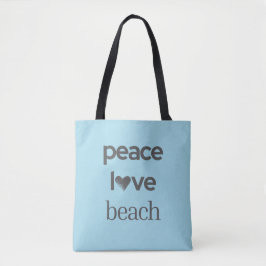 Blue Peace Love Beach - Coastal Life - Sun Lover トートバッグ
