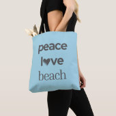 Blue Peace Love Beach - Coastal Life - Sun Lover トートバッグ (クローズアップ)