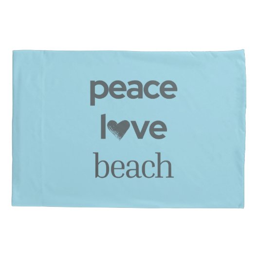 Blue Peace Love Beach Reversible Coastal Set of 2 枕カバー (裏面-左)