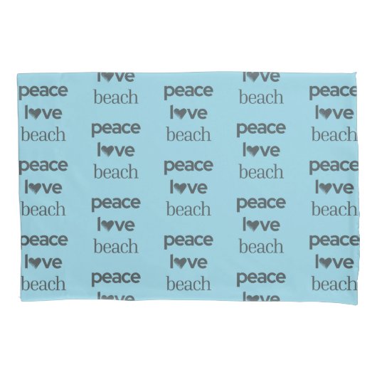 Blue Peace Love Beach Reversible Coastal Set of 2 枕カバー (正面左)
