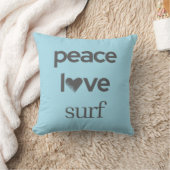 Blue Peace Love Surf | Reversible Beach House クッション (ブランケット)