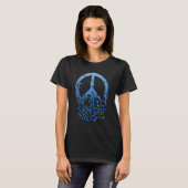 Blue Peace Sign Bullet Holes Disintegrates Save Th Tシャツ (正面フル)