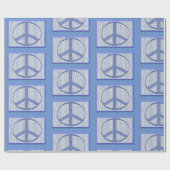 Blue Peace Signs Wrapping Paper ラッピングペーパー (フラット)