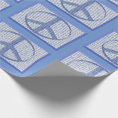 Blue Peace Signs Wrapping Paper ラッピングペーパー (角)