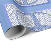 Blue Peace Signs Wrapping Paper ラッピングペーパー (ロールコーナー)