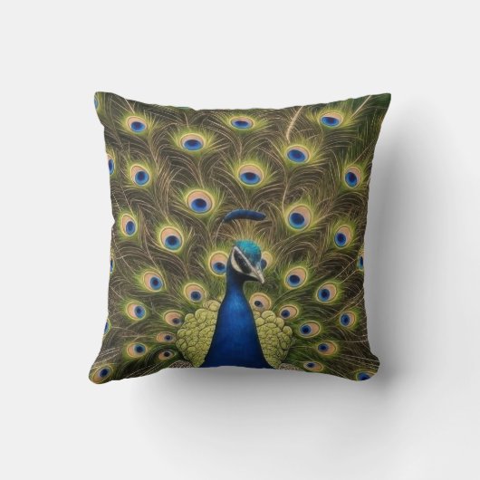 Blue Peacock クッション (裏面)