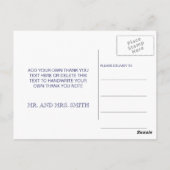 Blue Peacock 結婚's Thank You ポストカード (裏面)