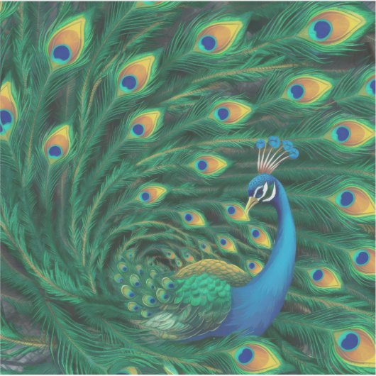Blue Peacock Bird シール (正面)