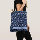 Blue Peacock Feather Tote Bag トートバッグ (クローズアップ)