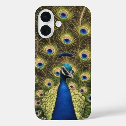 Blue Peacock Phone Case Case-Mate iPhoneケース (裏面)