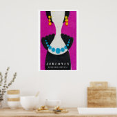 Blue Pearl Necklace - Matchbox Print - Czech Wall ポスター (キッチン)